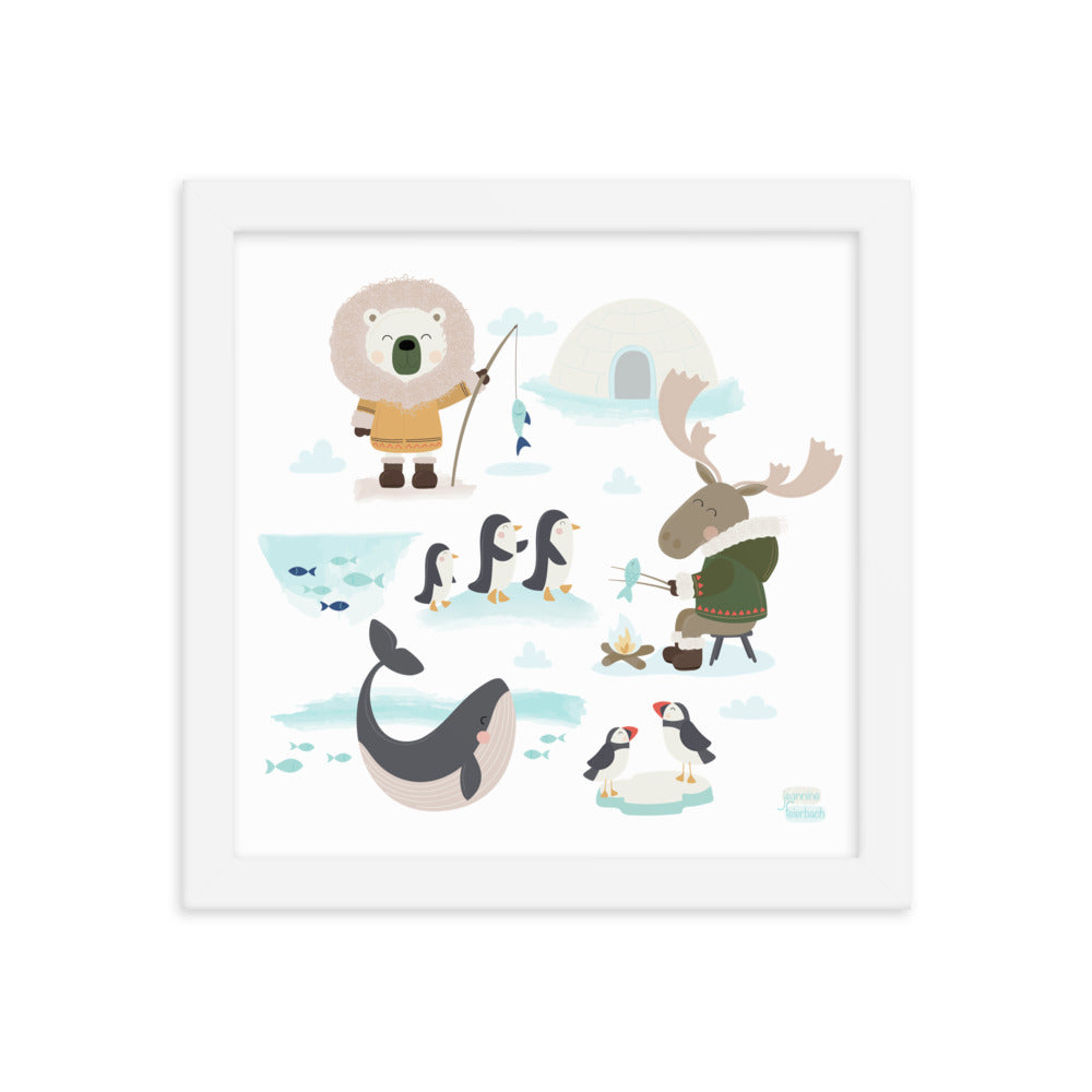 FUN IN THE ARCTIC - Framed poster