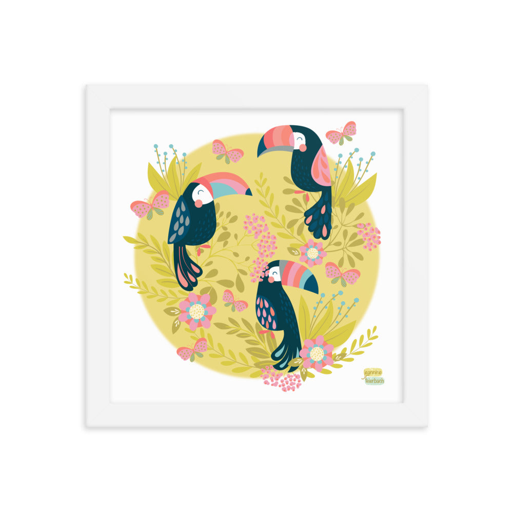 TOUCAN IN SPRING - Framed poster