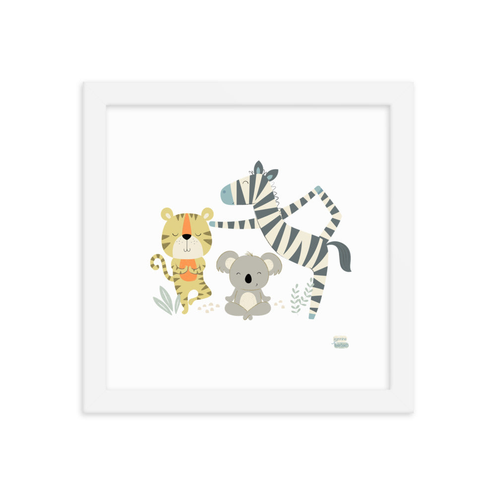 BABY YOGA - Framed poster