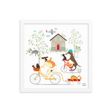 Load image into Gallery viewer, BIKING VILLAGE - Framed poster
